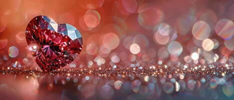 Heart Shaped Diamond on Table photo