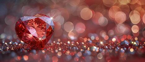 Heart Shaped Diamond on Table photo