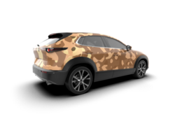 Modern car isolated on background. 3d rendering - illustration png