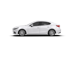 Modern car isolated on background. 3d rendering - illustration png