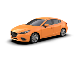 Modern car isolated on background. 3d rendering - illustration png