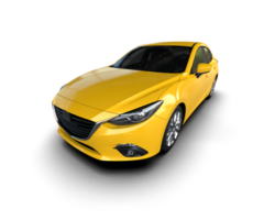Modern car isolated on background. 3d rendering - illustration png