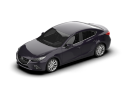 Modern car isolated on background. 3d rendering - illustration png