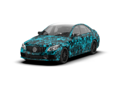 Modern car isolated on background. 3d rendering - illustration png