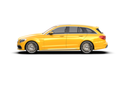 Modern car isolated on background. 3d rendering - illustration png