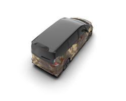 Modern car isolated on background. 3d rendering - illustration png