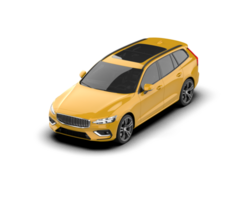 Modern car isolated on background. 3d rendering - illustration png