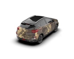 Modern car isolated on background. 3d rendering - illustration png