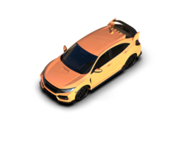 Modern car isolated on background. 3d rendering - illustration png