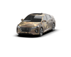 Modern car isolated on background. 3d rendering - illustration png