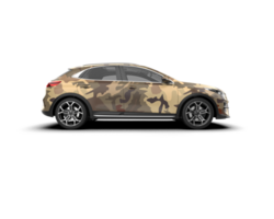 Modern car isolated on background. 3d rendering - illustration png