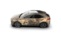 Modern car isolated on background. 3d rendering - illustration png
