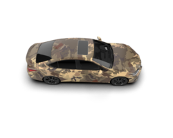 Modern car isolated on background. 3d rendering - illustration png
