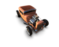 Muscle car isolated on background. 3d rendering - illustration png
