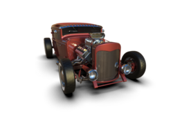 Muscle car isolated on background. 3d rendering - illustration png