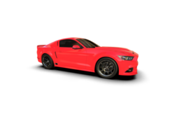 Muscle car isolated on background. 3d rendering - illustration png