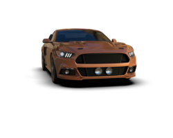 Muscle car isolated on background. 3d rendering - illustration png