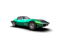 Muscle car isolated on background. 3d rendering - illustration png