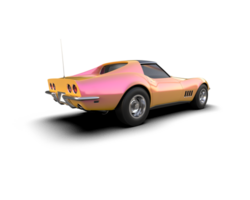 Muscle car isolated on background. 3d rendering - illustration png
