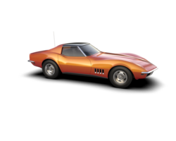 Muscle car isolated on background. 3d rendering - illustration png