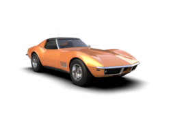 Muscle car isolated on background. 3d rendering - illustration png
