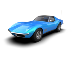 Muscle car isolated on background. 3d rendering - illustration png