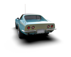 Muscle car isolated on background. 3d rendering - illustration png