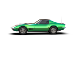 Muscle car isolated on background. 3d rendering - illustration png