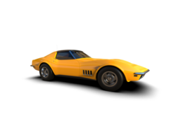 Muscle car isolated on background. 3d rendering - illustration png