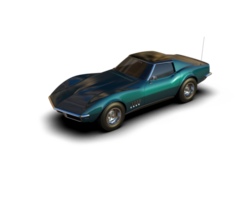 Muscle car isolated on background. 3d rendering - illustration png