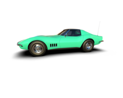 Muscle car isolated on background. 3d rendering - illustration png