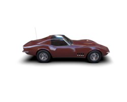 Muscle car isolated on background. 3d rendering - illustration png