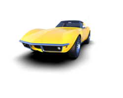 Modern car isolated on background. 3d rendering - illustration png