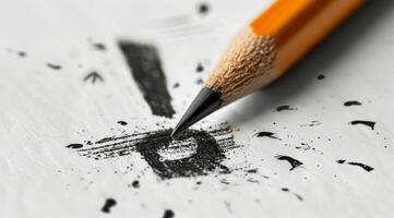 Pencil Point on Paper photo