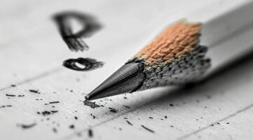 Pencil Point on Paper photo