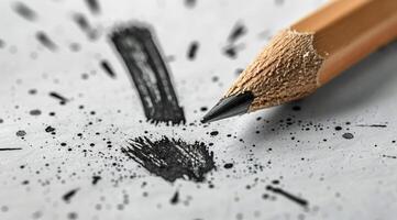 Pencil Point on Paper photo