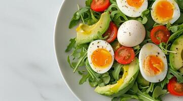 Egg Salad With Avocado and Tomato photo
