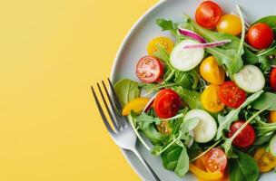 Person Holding a Salad Bowl photo