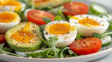 Egg Salad With Avocado and Tomato photo