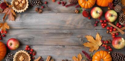 Thanksgiving Table Setting With Fall Decor photo