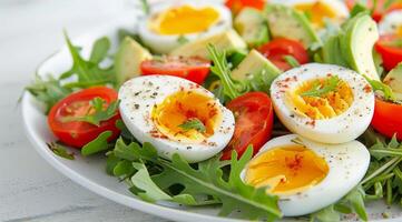 Egg Salad With Avocado and Tomato photo