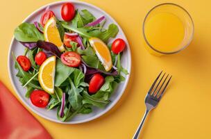 Person Holding a Salad Bowl photo