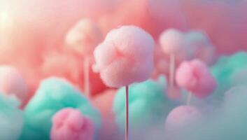 Cotton Candy Clouds in a Dreamy Landscape photo