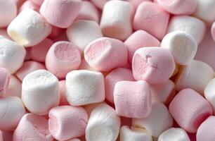 Pink and White Marshmallows photo