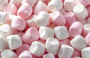 Pink and White Marshmallows photo