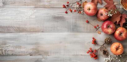 Thanksgiving Table Setting With Fall Decor photo