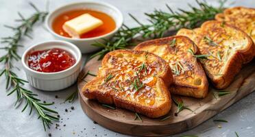 French Toast With Rosemary and Syrup photo