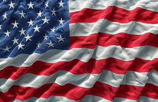 Waving American Flag photo