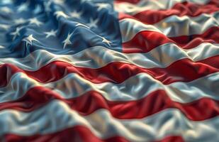 Waving American Flag photo