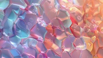 Abstract Glass Crystals In Pink And Blue photo